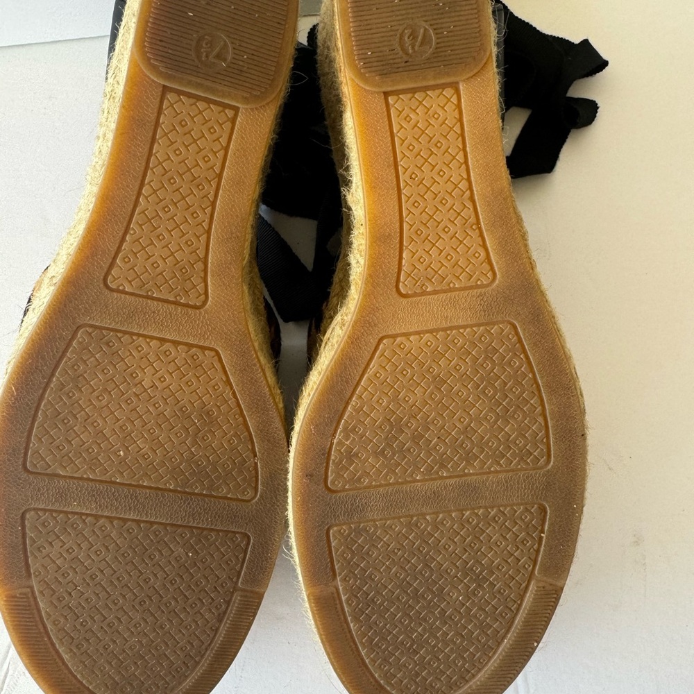 Tory Burch Elisa Leopard Wedge Espadrille 7.5 - Picture 13 of 13